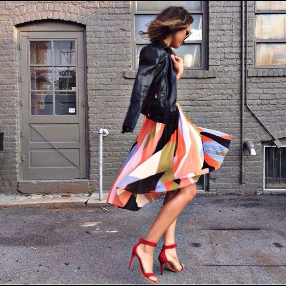 Anthropology pleated skirt